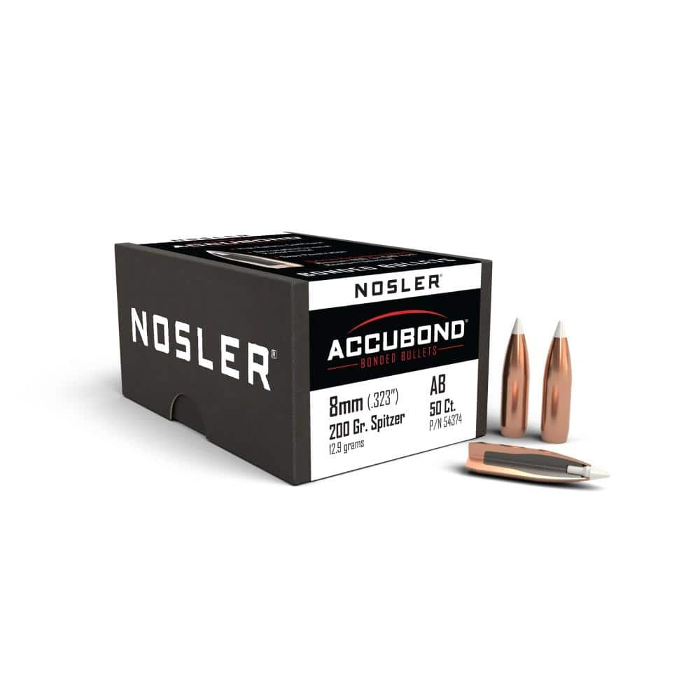 Nosler AccuBond Rifle Bullets 8mm .323" 200 gr SBT-ACB 50/ct