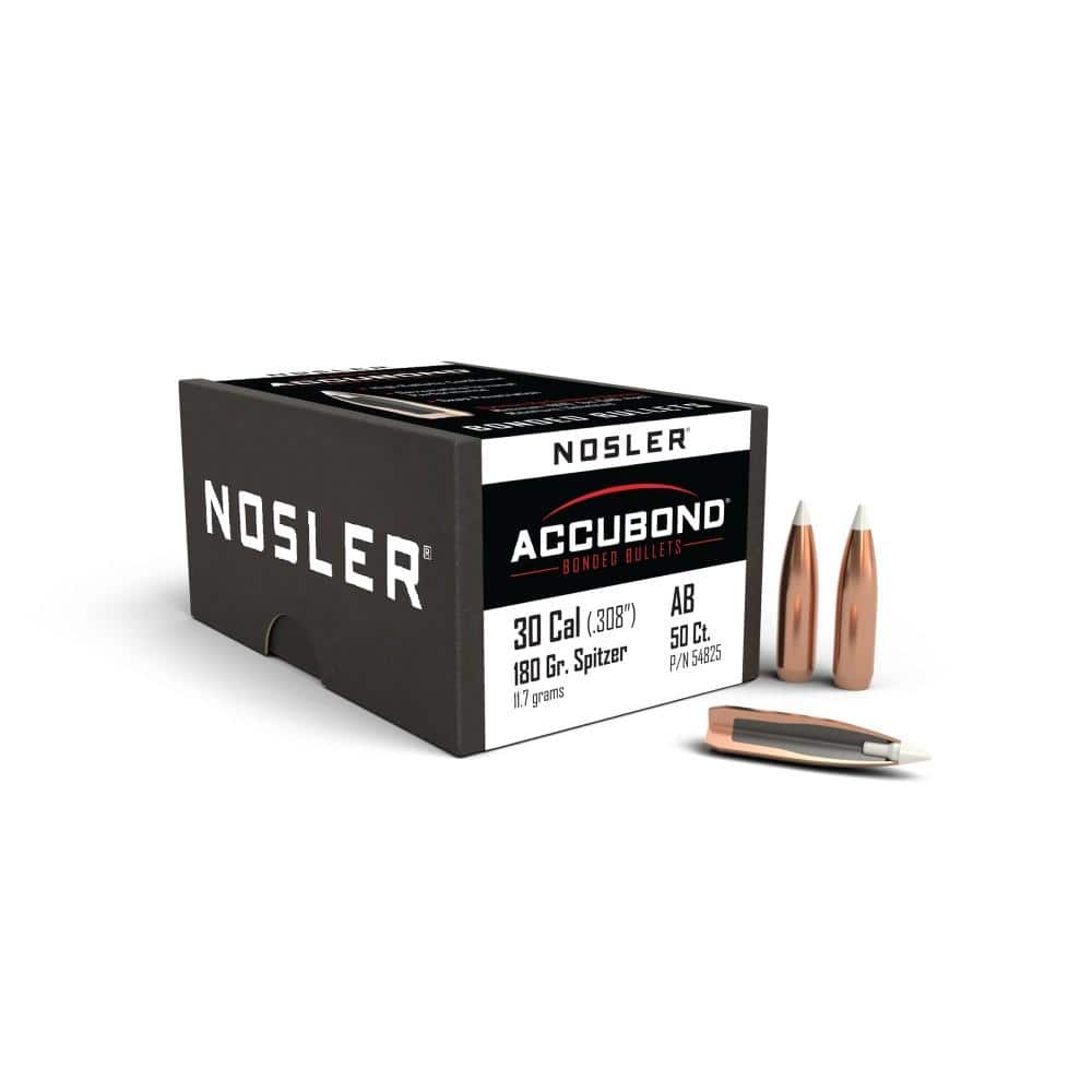 Nosler AccuBond Rifle Bullets .30 cal .308" 180 gr SBT-ACB 50/ct