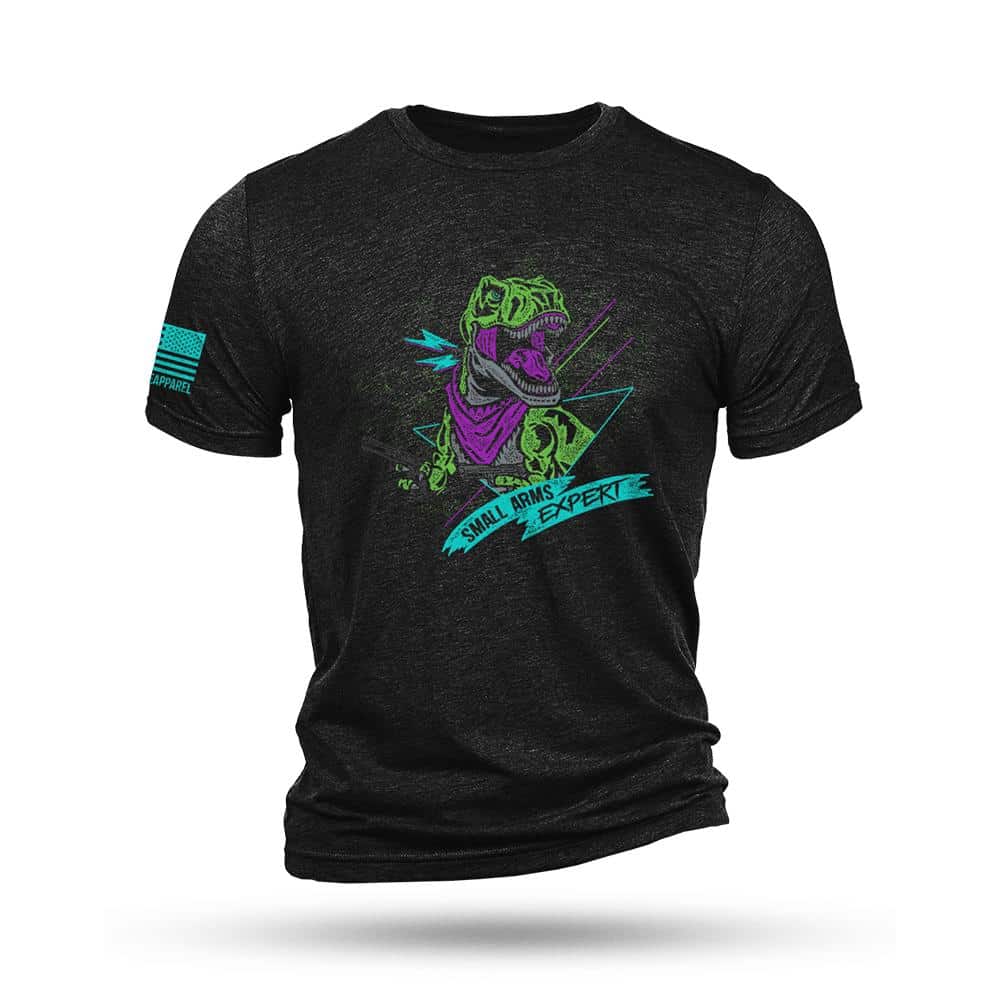 Nine Line T-Rex Short Sleeve Shirt Black Triblend L