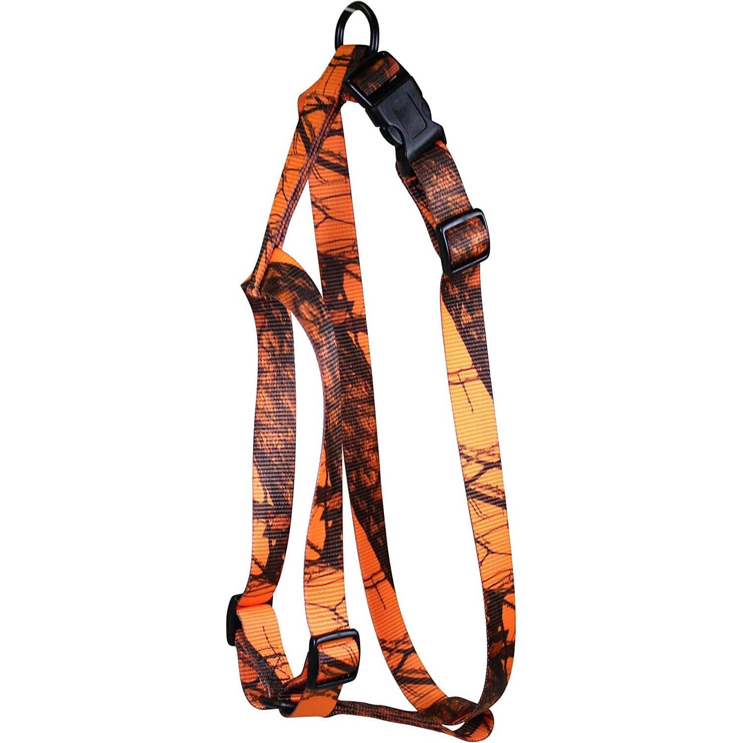 Omnipet Kwik Klip Adjustable Nylon Pet Harness 3/4" 1 Ply Mossy Oak Blaze Orange Camo Large