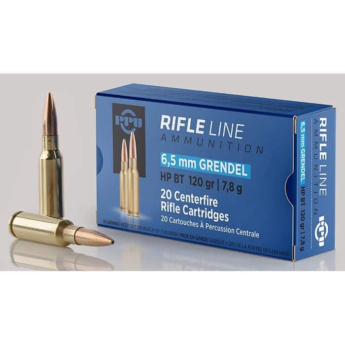 PPU Rifle Ammunition 6.5 Grendel HPBT 120gr 2674 fps 20/ct