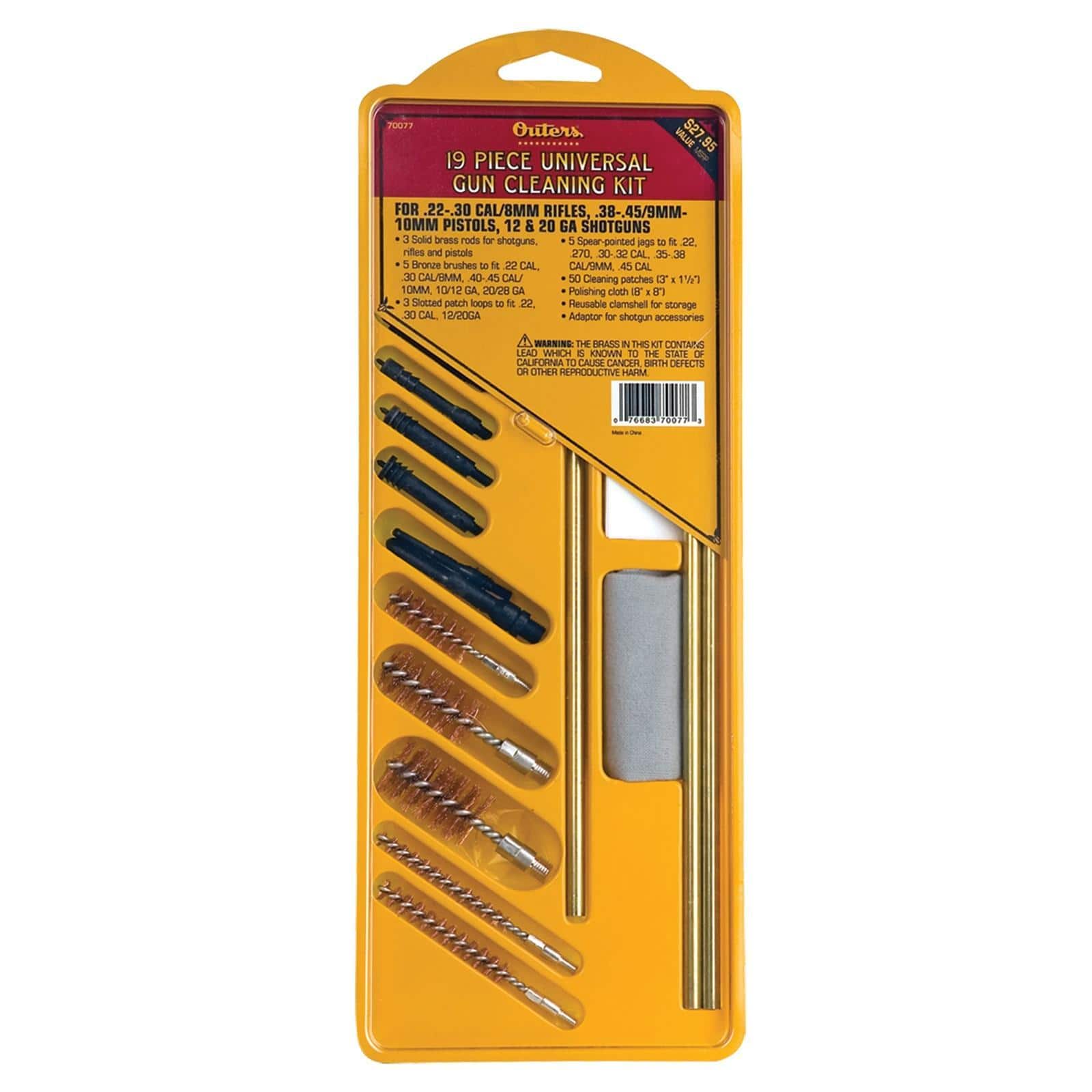 Outers 19 Piece Universal Gun Cleaning Kit