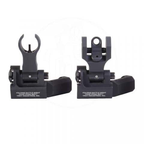 TROY 45-Degree Offset Sight Set - SSIG-45S-HRBT-00 - HK Front & Round Rear - Black