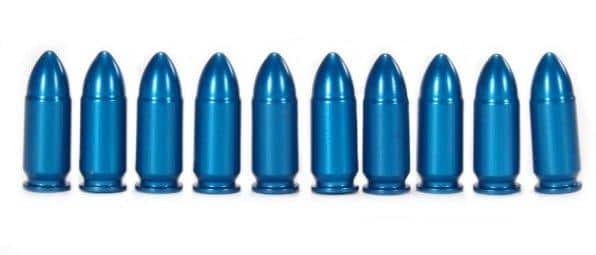 A-Zoom Aluminum Snap Caps 9mm Luger Blue 10/pk