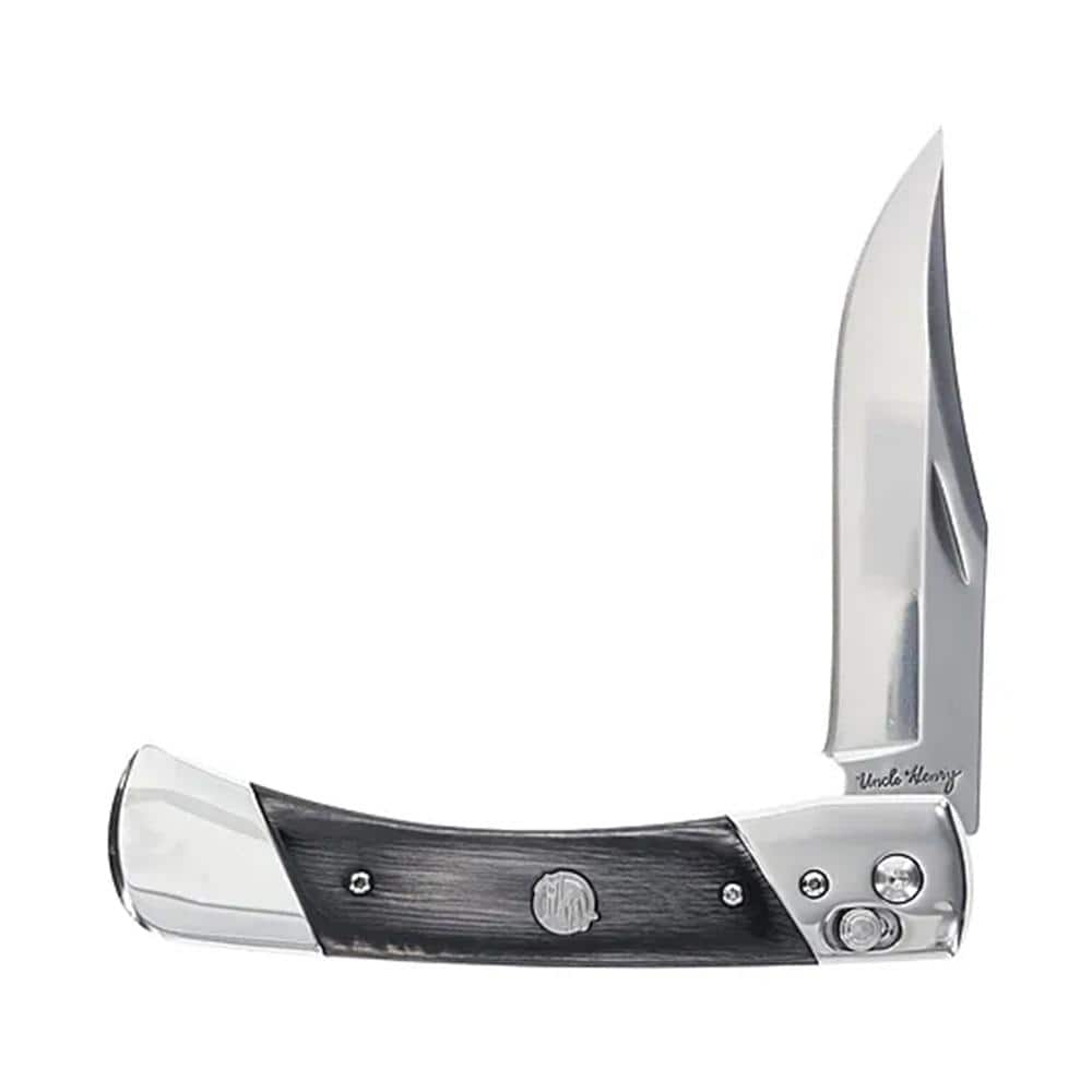 Uncle Henry PLB7 Bear Paw Folding Knife 3-4/5" Clip Point Blade Black