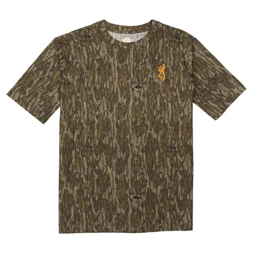Browning Wasatch Short Sleeve T-Shirt Mossy Oak Bottomland L
