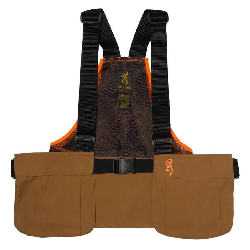 Browning Upland Strap Vest Tan/Blaze ONESIZE Fits Most