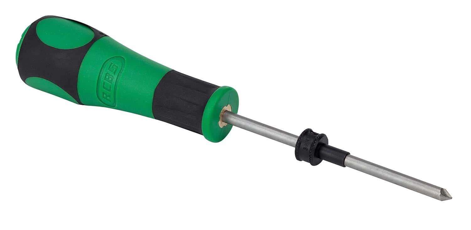 RCBS Flash Hole Deburring Tool with Case Pilot Stop .22 Cal