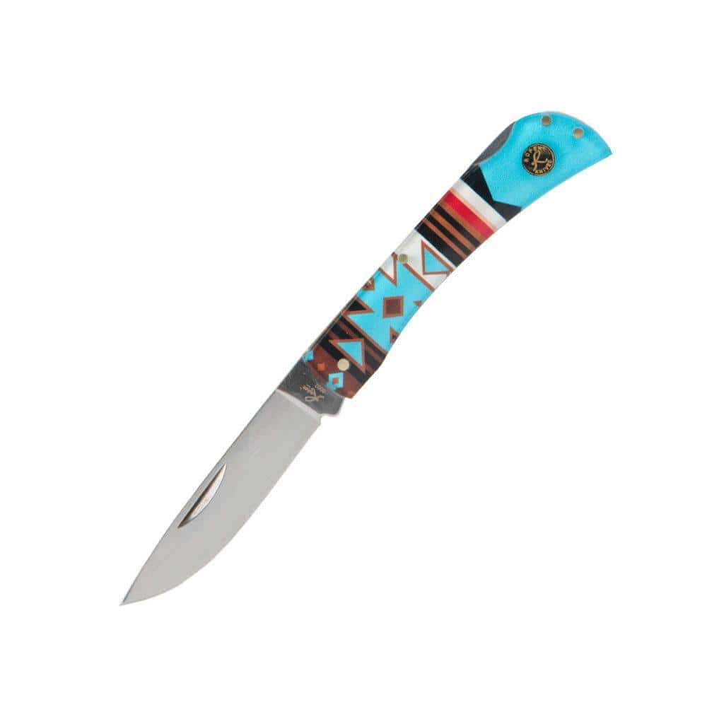 ABKT Roper Tumble Weed Sunset Series II Folding Knife 3" Drop Point Blade