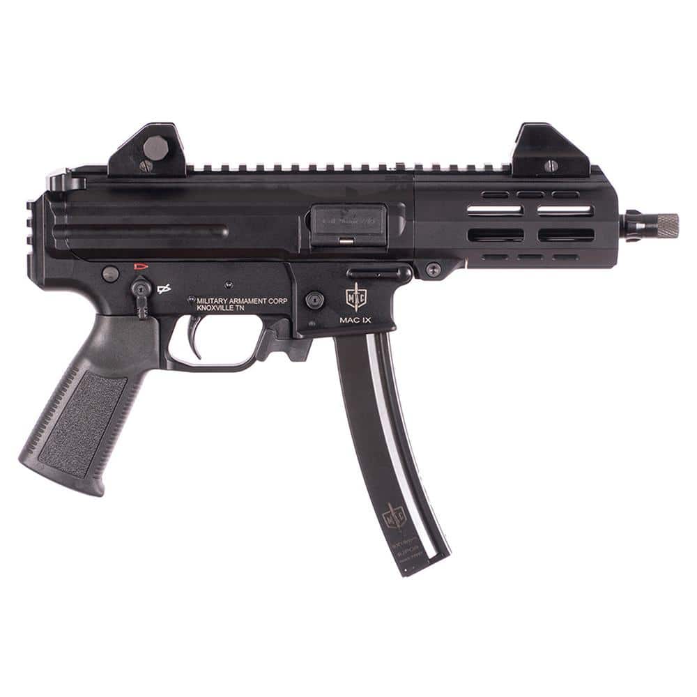 SDS Imports Mac IX Handgun 9mm Luger 30rd Magazines (2) 6.5" 1/2x28 Threaded Black Barrel
