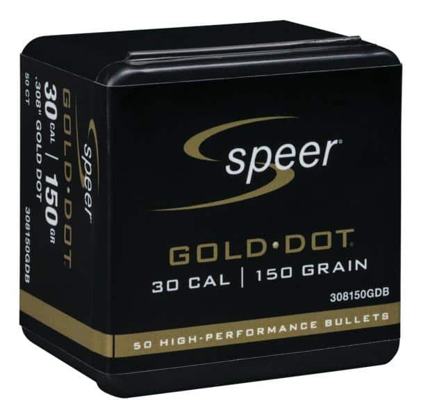Speer Gold Dot Component Rifle Bullets .308 cal .308" 150 gr GOLD DOT SP 50/Box