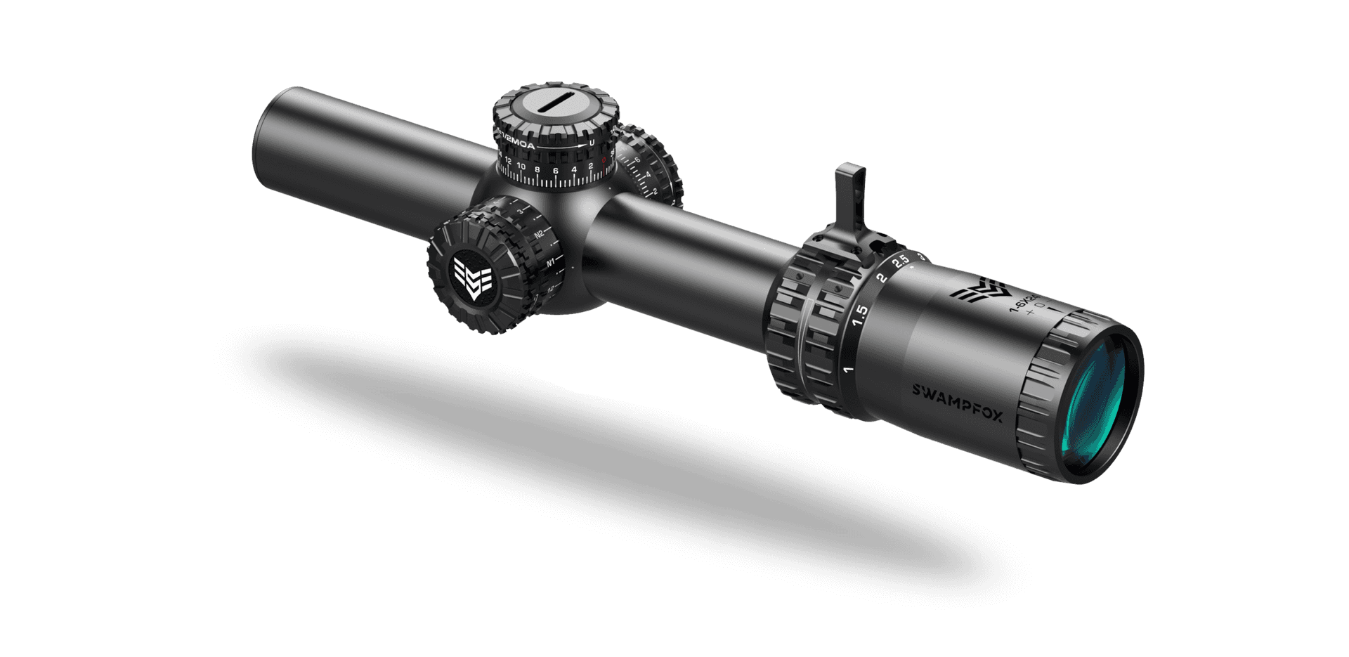 Swampfox Arrowhead LPVO Series Rifle Scope 1-8x24 30mm SFP IR Red MOA Black