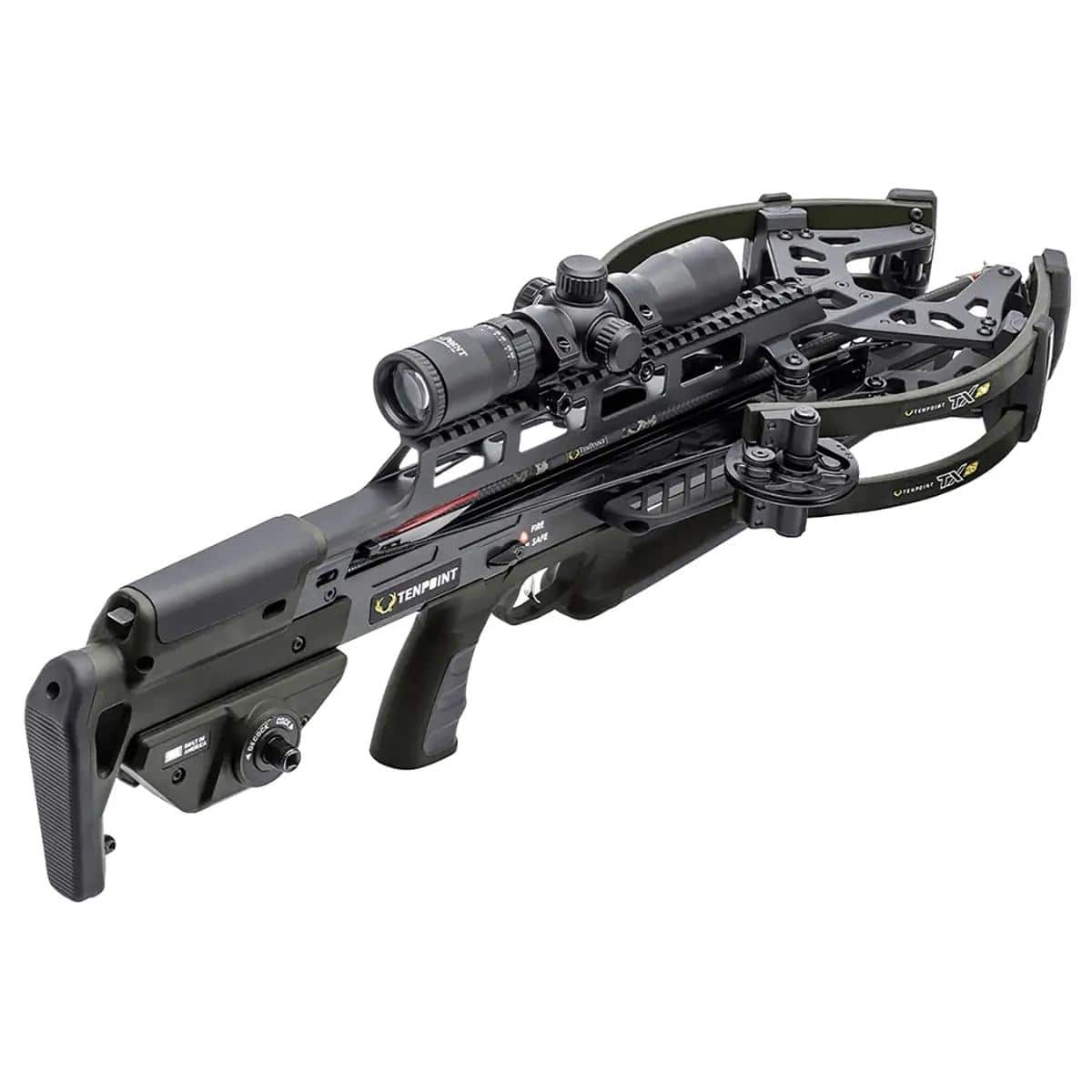 Tenpoint TRX 26 Compact Reverse-Draw Crossbow ACUslide MAXX RangeMaster 100 Scope Black
