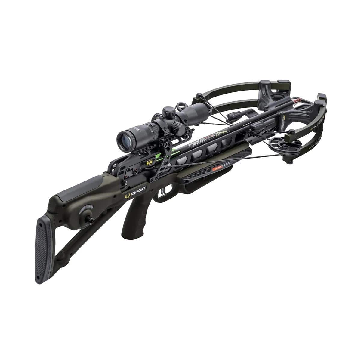 Tenpoint Turbo X Crossbow ACUslide Crank RangeMaster 100 Scope - Moss Green
