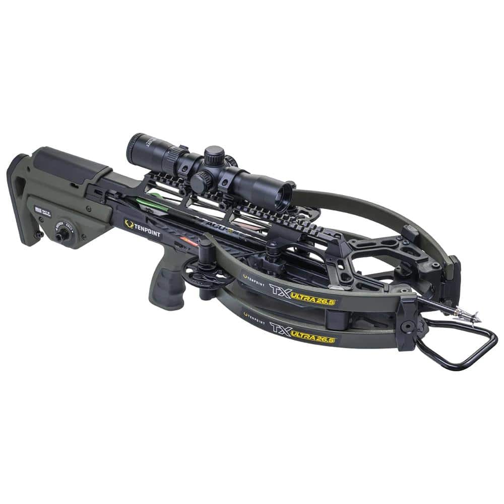 Tenpoint TX Ultra 26.5 Crossbow ACUslide MAXX Moss Green with Rangemaster 100 Scope