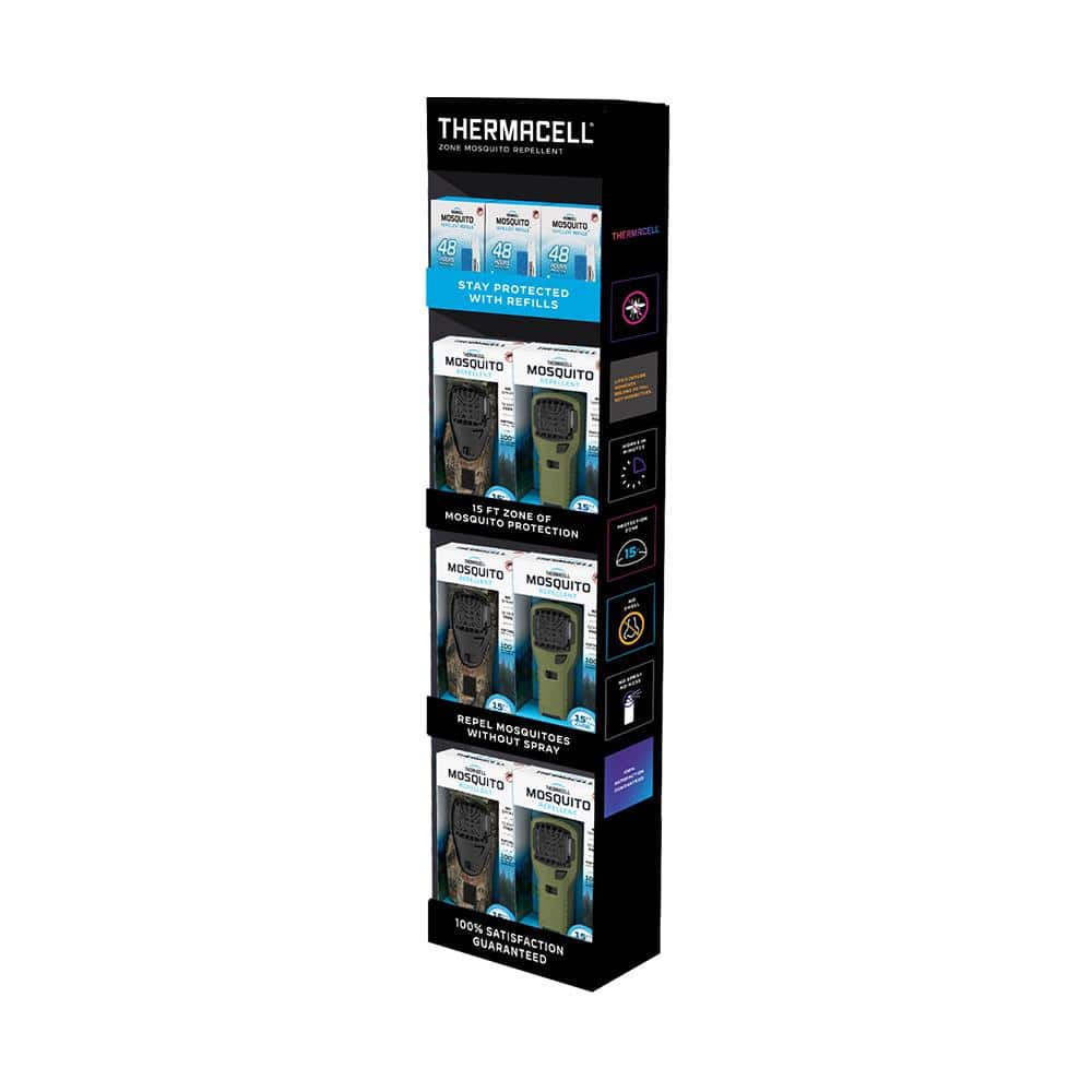 Thermacell Olive & Hunt Pack Portable Mosquito Repeller & Refill Sidekick Display