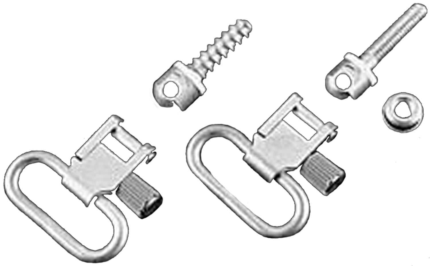 Uncle Mike's QD Machine Screw Type Swivel - 1" Nickel