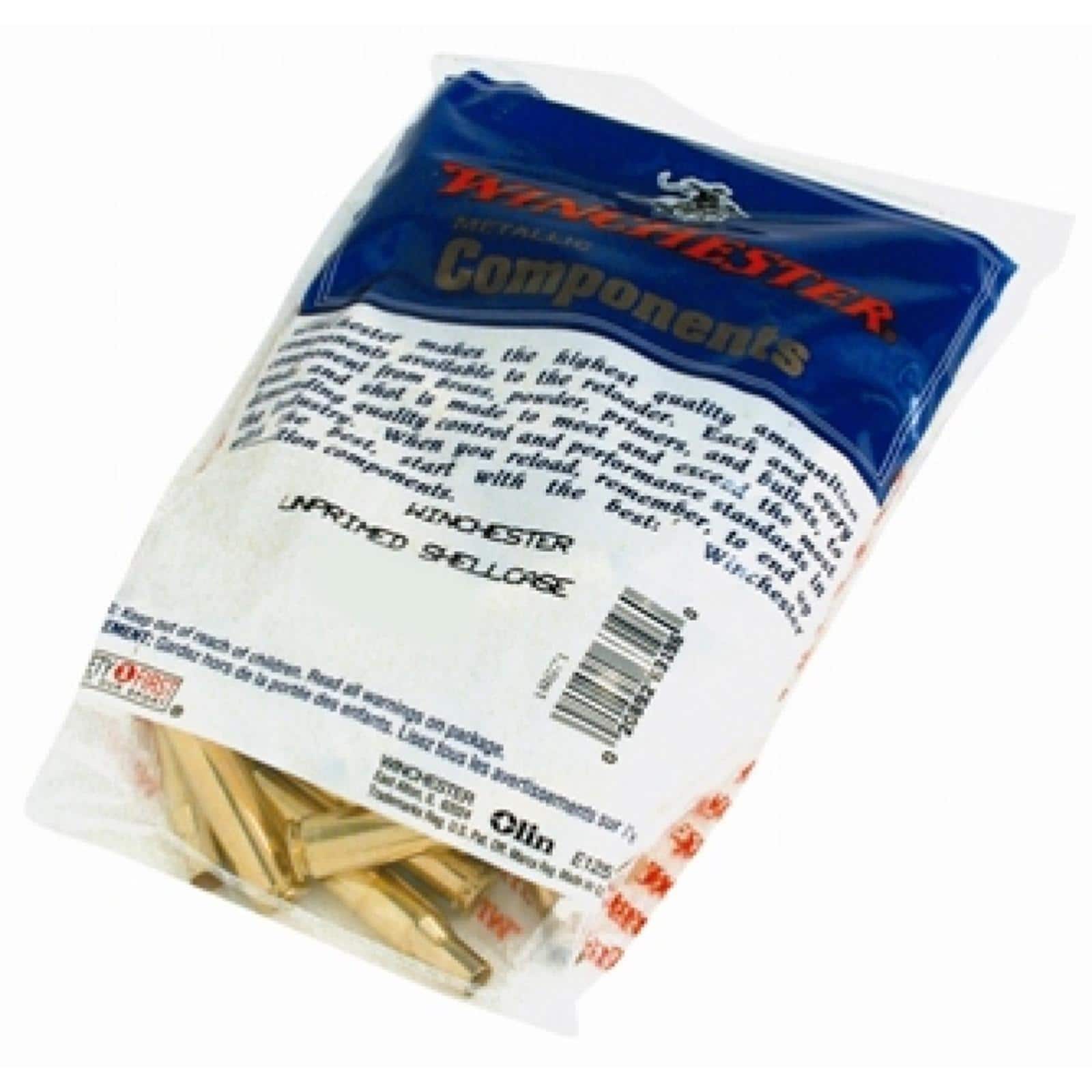 Winchester Unprimed Brass Handgun Cartridge Cases 100/ct .40 S&W
