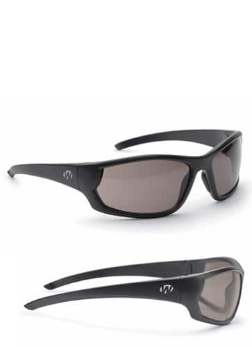Walker's Vector Full Frame Shooting Glasses Black with Smoke Lens with Case