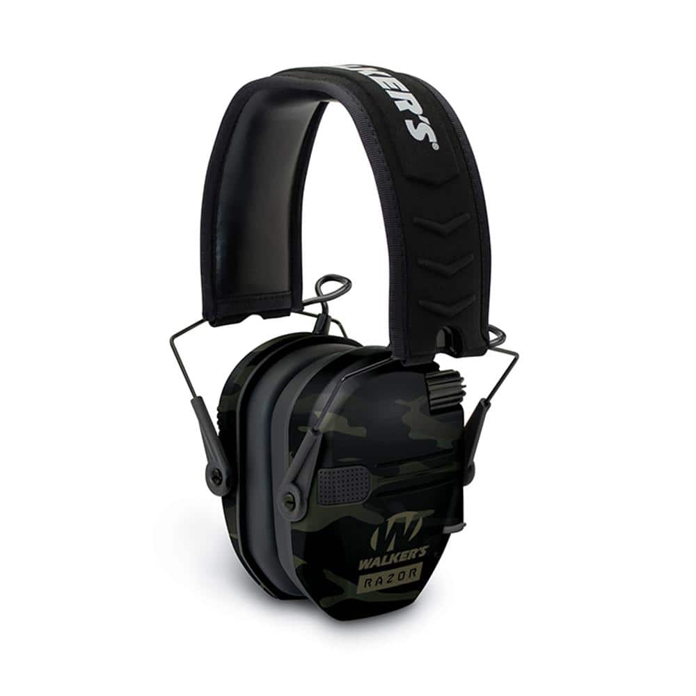 Walker's Razor Slim Shooter Folding Electronic Muff--Camo Grey