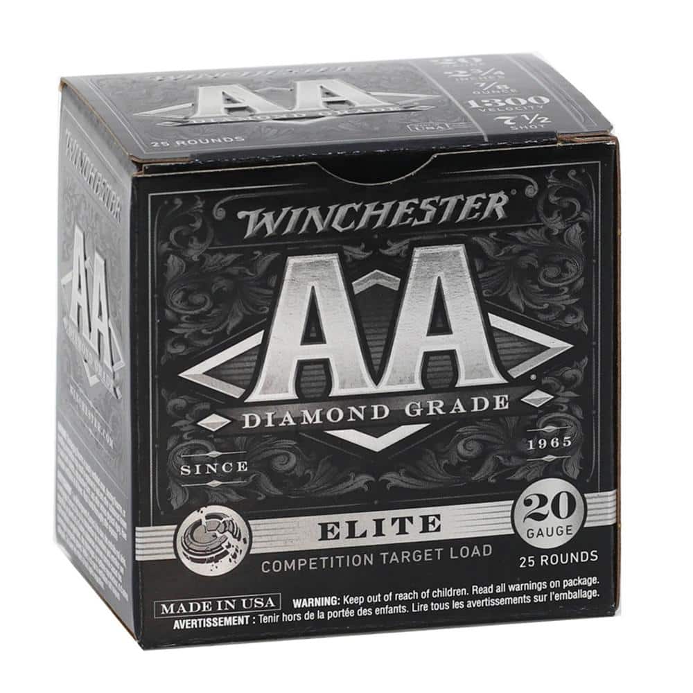 Winchester AA Diamond Grade Elite Shotshells 20 ga 2-3/4" 7/8 oz 1300 fps #7.5 25/ct