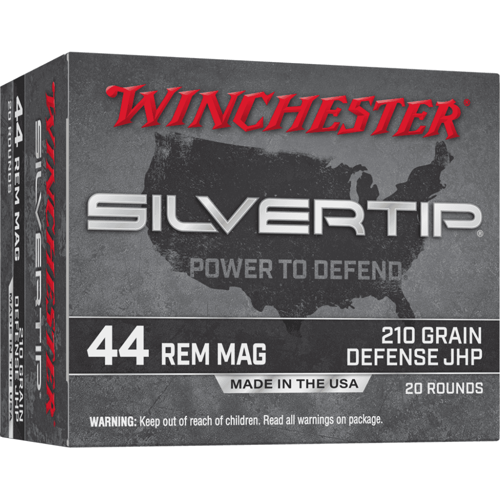 Winchester Silvertip Handgun Ammunition 44 Rem Mag 210 gr. JHP 1250 fps 20/ct