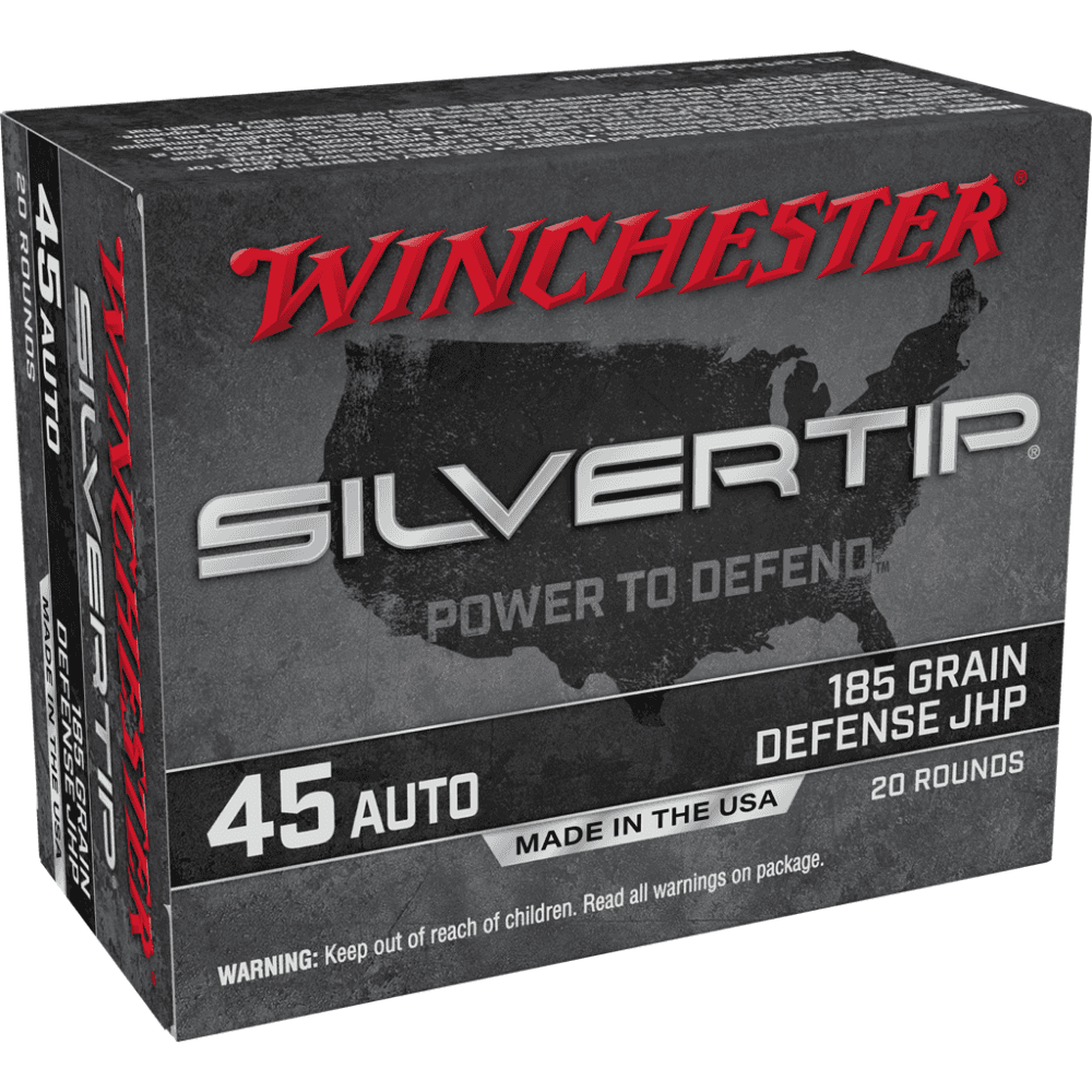 Winchester Silvertip Handgun Ammunition .45 ACP 185 gr. JHP 1000 fps 20/ct
