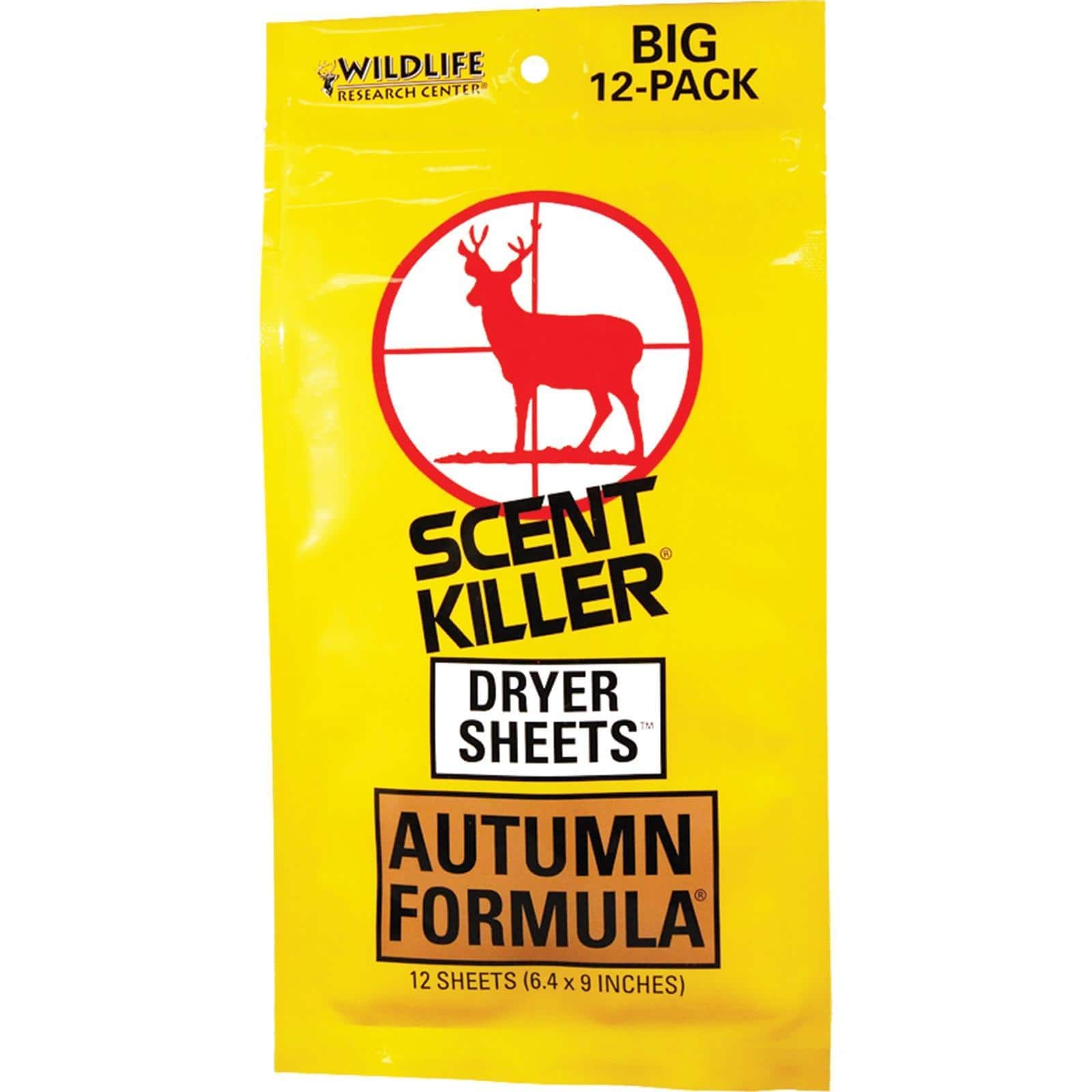 Wildlife Research Scentkiller Dryr Sheets Autmn - 12 Pack
