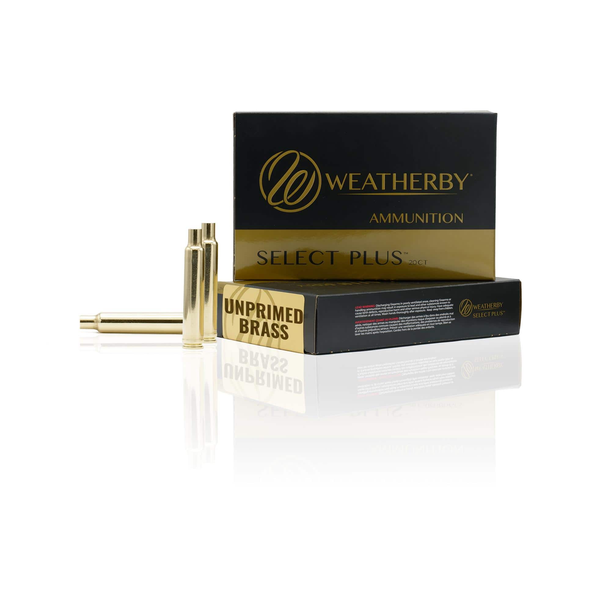 Weatherby Unprimed Brass Rifle Cartridge Cases 20/ct  .270 Wby