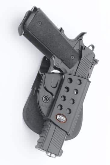 Fobus Evolution Series Paddle Holster For Springfield 1911 w/ Rail in Black Right Hand