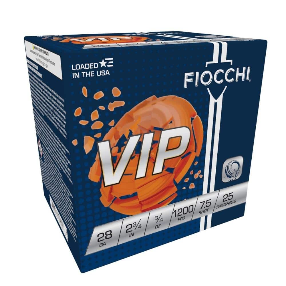 Fiocchi Exacta Target Loads  28 ga 2 3/4"  3/4 oz #7.5 1200 fps - 25/box