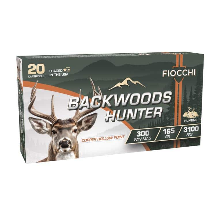 Fiocchi Backwoods Hunter Rifle Hunter .300 Win Mag 165gr CHP 3100 fps 20/ct