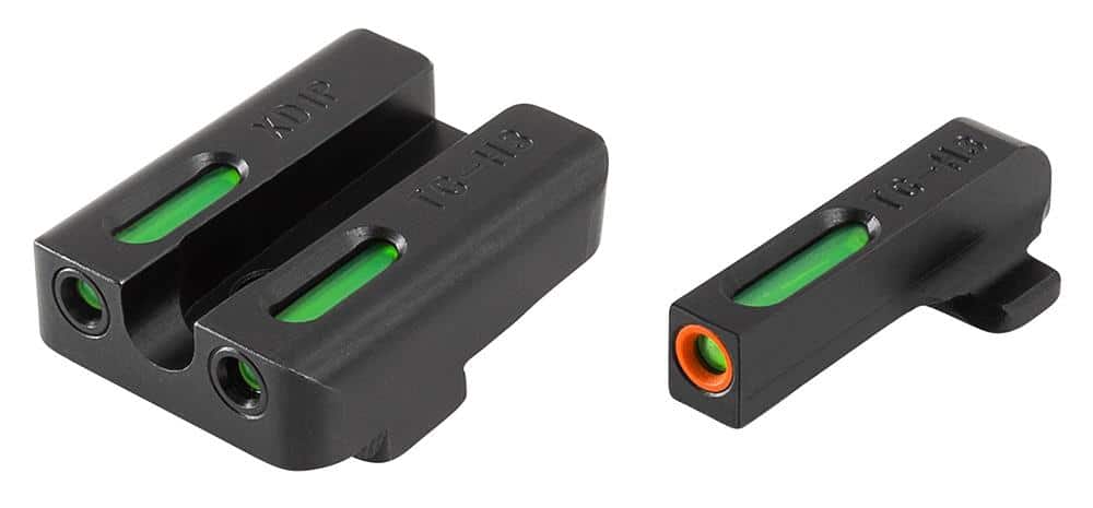 Truglo TFX Pro Tritium/Fiber-Optic Day/Night Sights Fit Springfield XD|Springfield XDM (excluding 5-1/4 in Comp Series)|Springfield XDS - Orange Outline