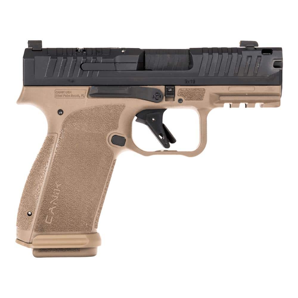 Canik METE MC9 Prime Handgun 9mm Luger 10rd Magazines (2) 3.64" Barrel Two-Tone Black FDE