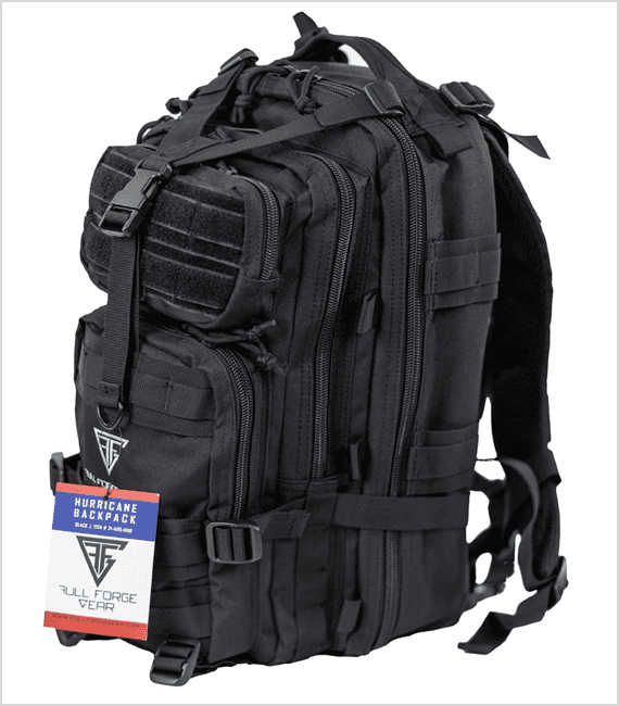 Full Forge Gear Hurricane Tactical Backpack 18x11x11 Black