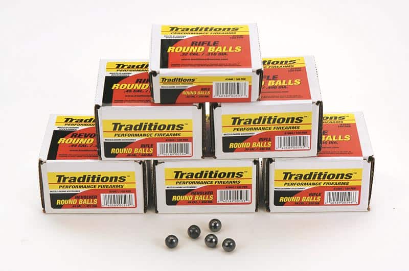 Traditions Muzzleloader Revolver Round Ball - Bulk Pack .44 cal 451" 140 gr 100/ct