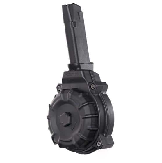 Promag Handgun Magazine for Glock 48/43X Black Polymer Drum 9mm Luger 50/rd