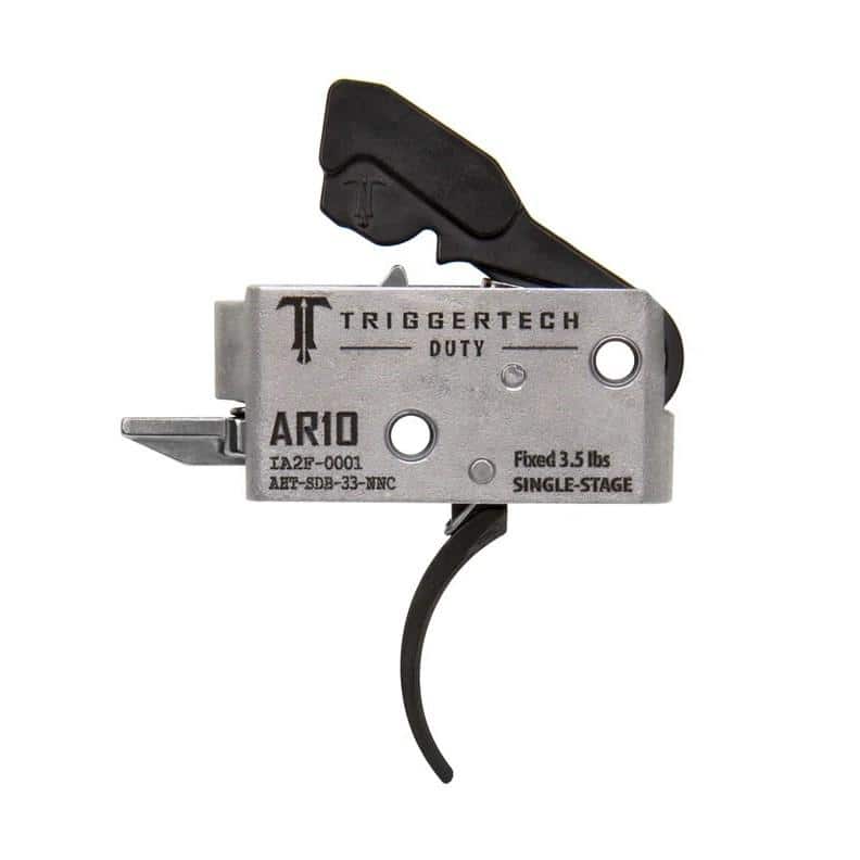TriggerTech AR-10 Duty Trigger Single-Stage 3.5 lb Curved Black