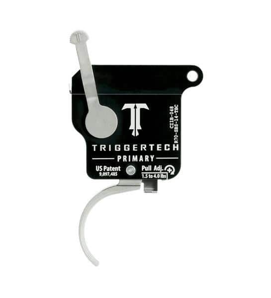 TriggerTech Rem 700 Primary Curved Trigger Single Stage Stainless Steel/Black