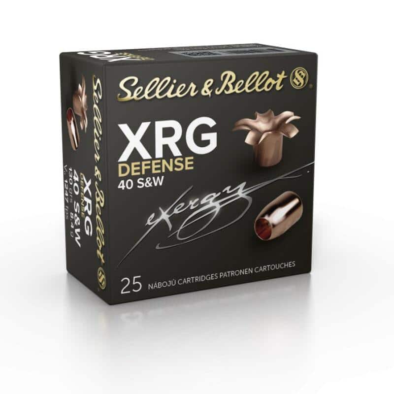 Sellier & Bellot XRG Defense Handgun Ammunition .40 S&W 130gr HP 1247 fps 25/ct
