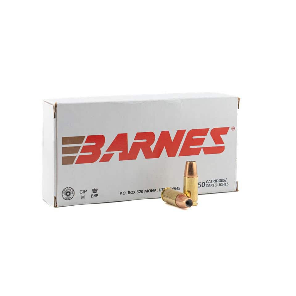 Barnes Defense Sierra JHP Handgun Ammunition 9mm Luger 115gr  JHP 1135 fps 50/ct