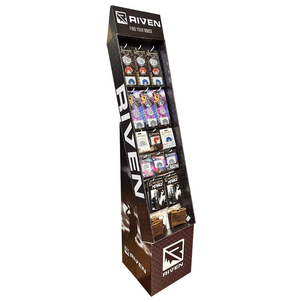 Higdon Riven Free Standing Display Holds 14 Pegs of Calls