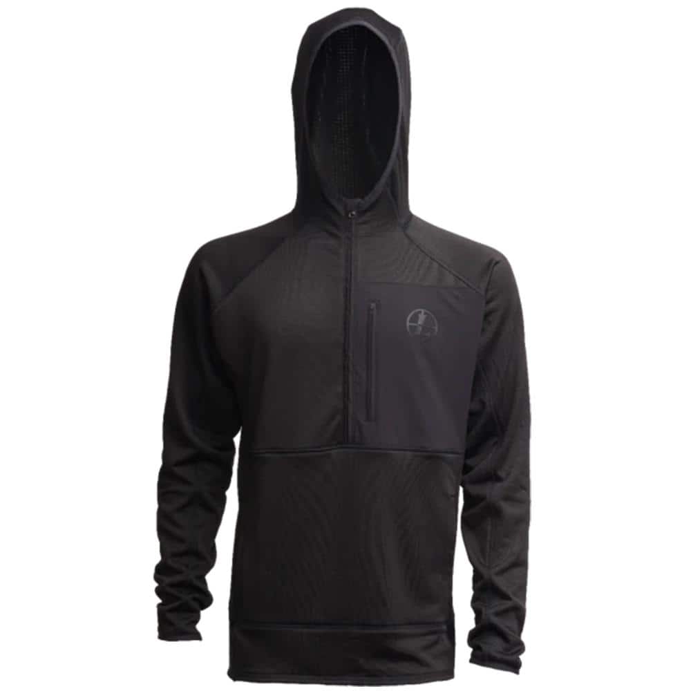 Leupold Velum Half Zip Hooded Fleece Sweatshirt Charcoal XL