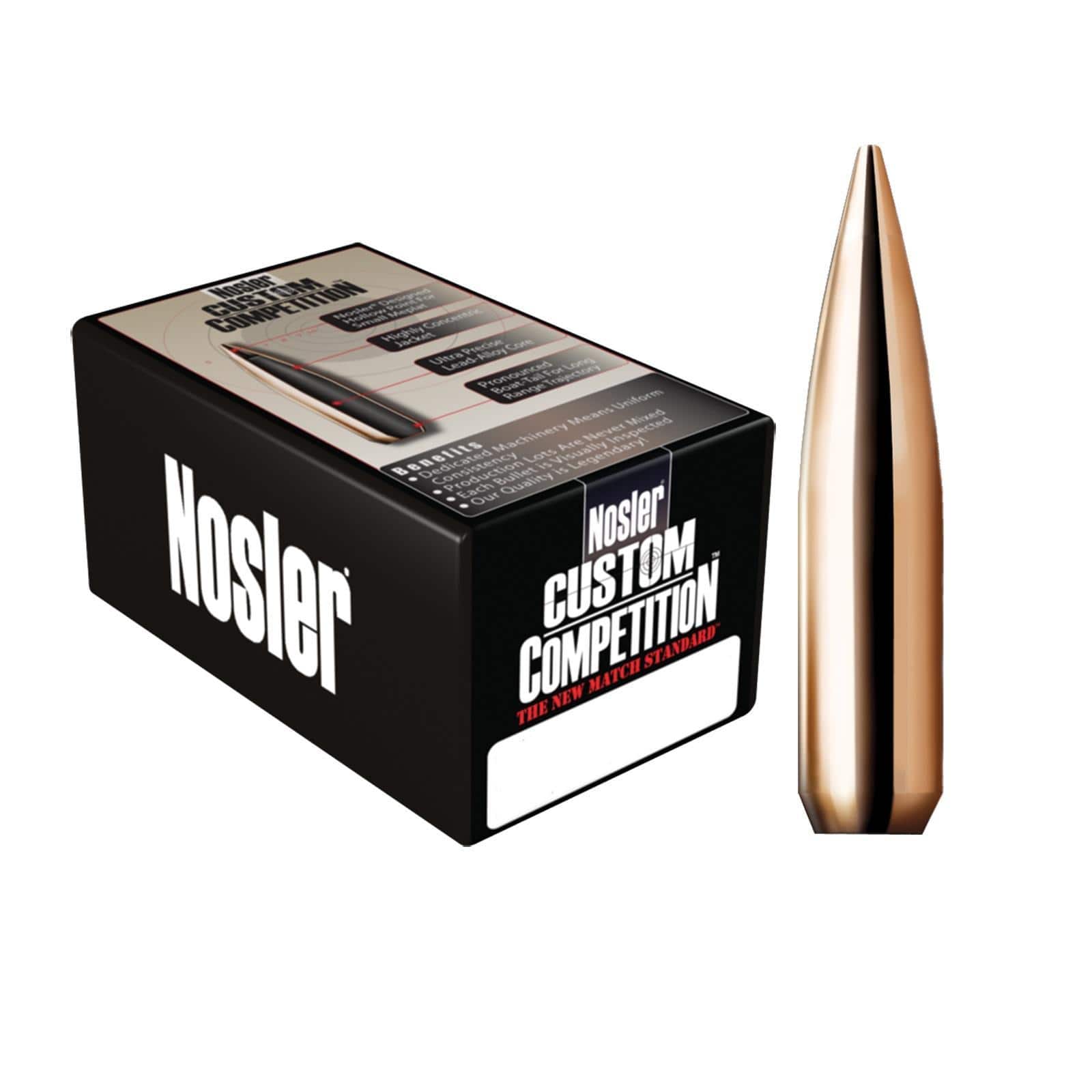 Nosler Custom Competition Bullets .30 cal 168 gr HPBT 1000/ct