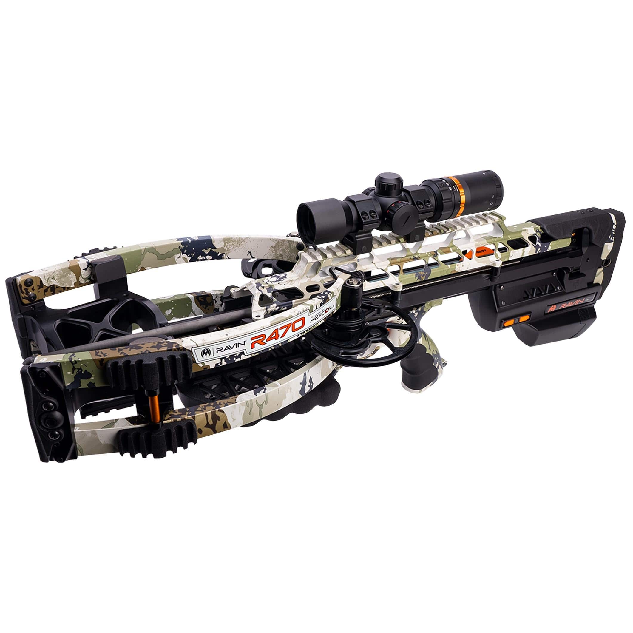 Ravin 470E XK7 Camo Crossbow 470 fps 100yd Illum Scope