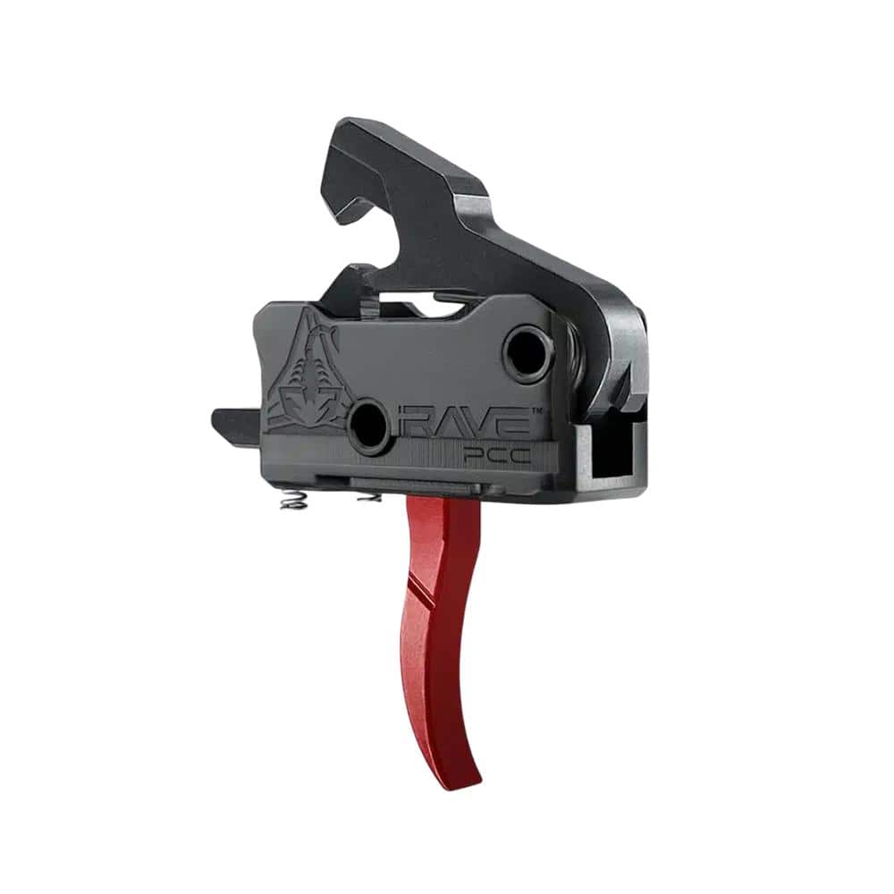 Rise Armament Rave PCC Single Stage Rifle Trigger 3.5 lb Curved Red