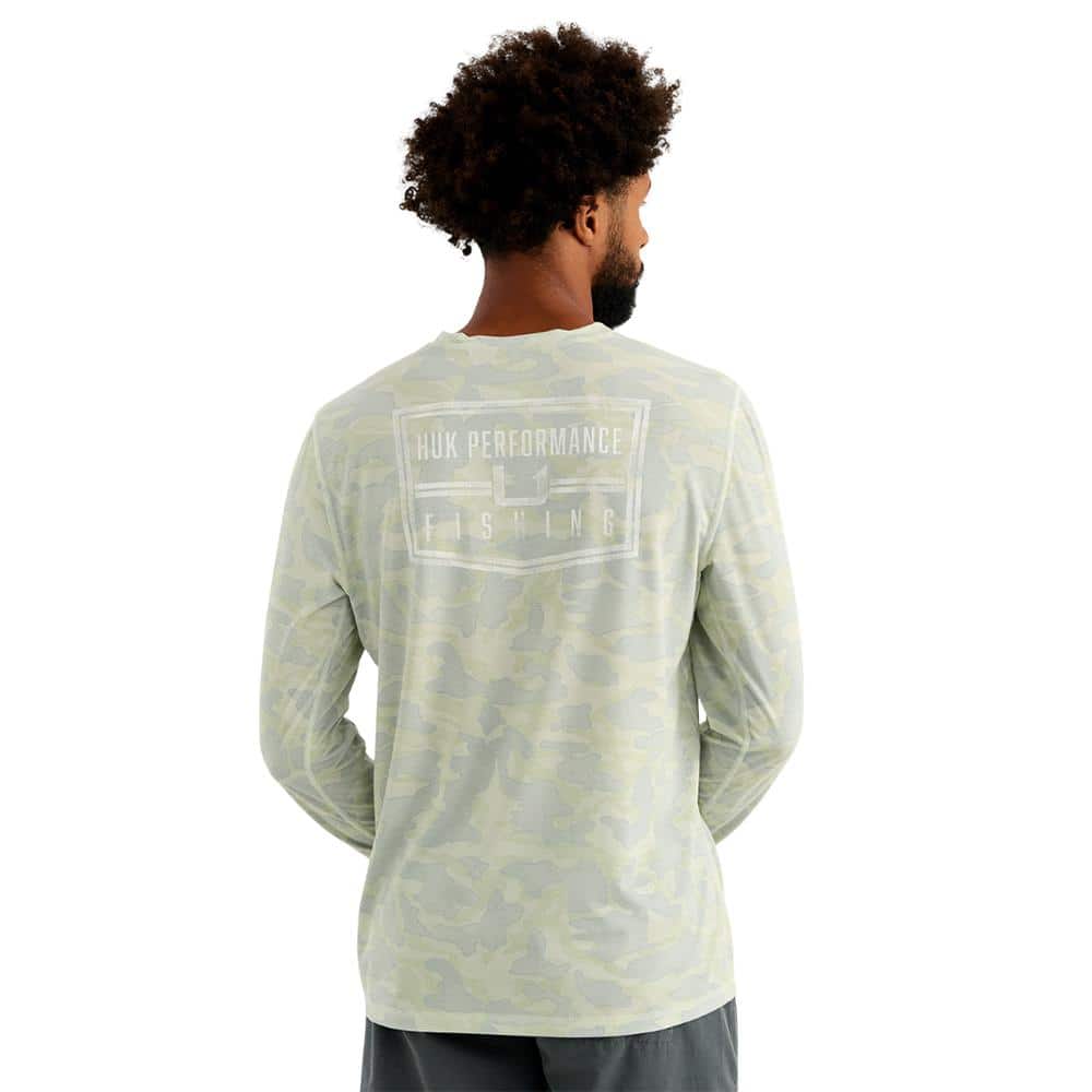 Huk Drift Performance Long Sleeve Shirt Pale Algae S