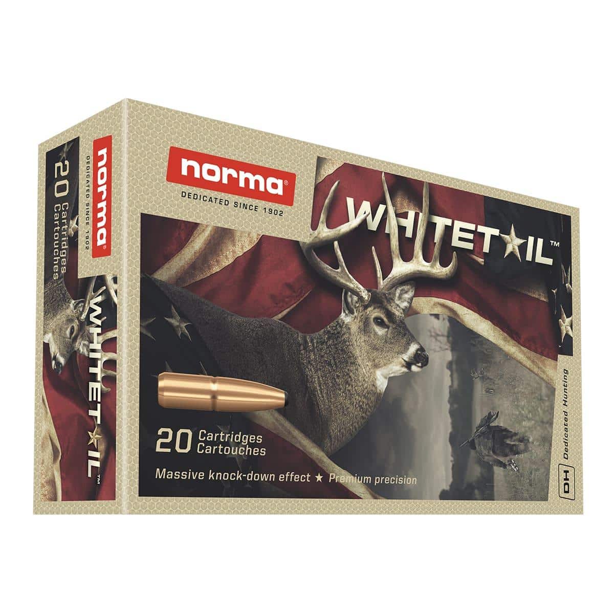 Norma WhiteTail Rifle Ammunition 6.5 Jap (6.5 X 51R ARISAKA) 156gr PSP 2067 fps 20/ct