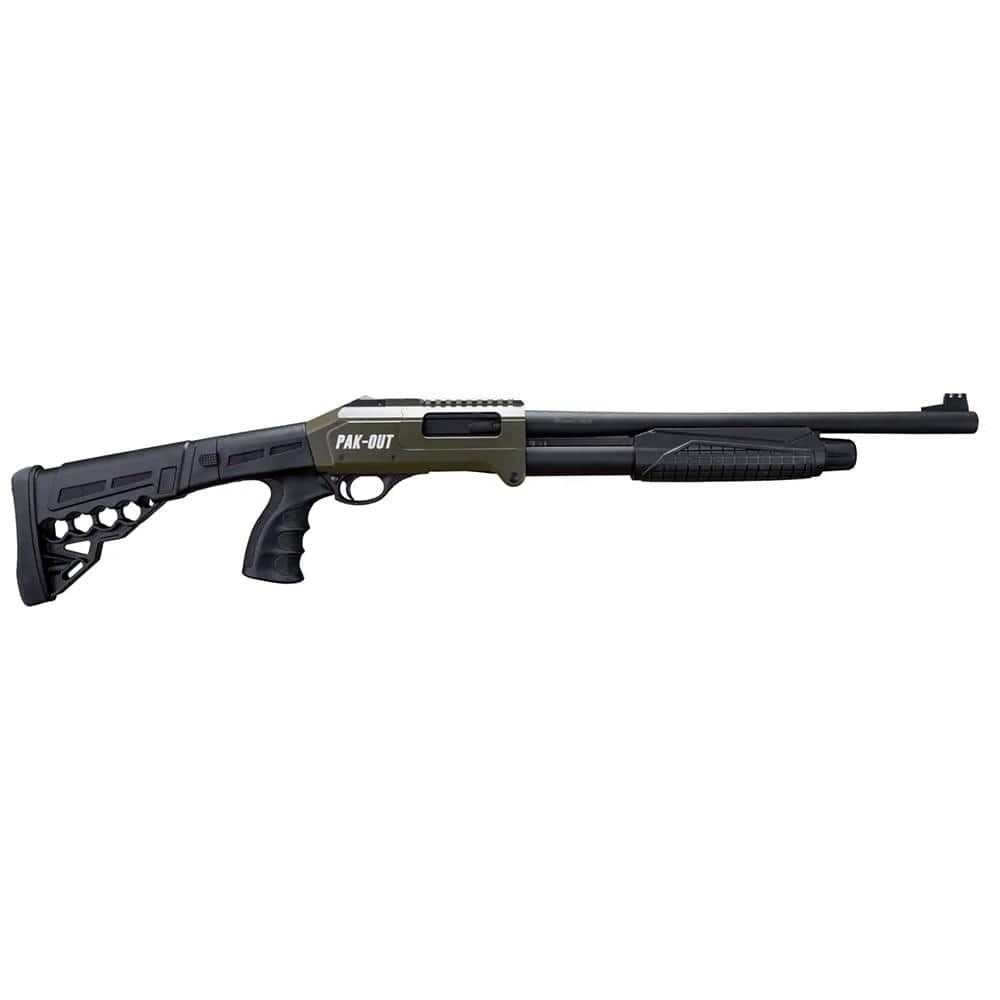 Rock Island Armory Pak Out Long Shotgun 12 ga 3" Chamber 4rd Magazine 18.5" Barrel OD Green Black