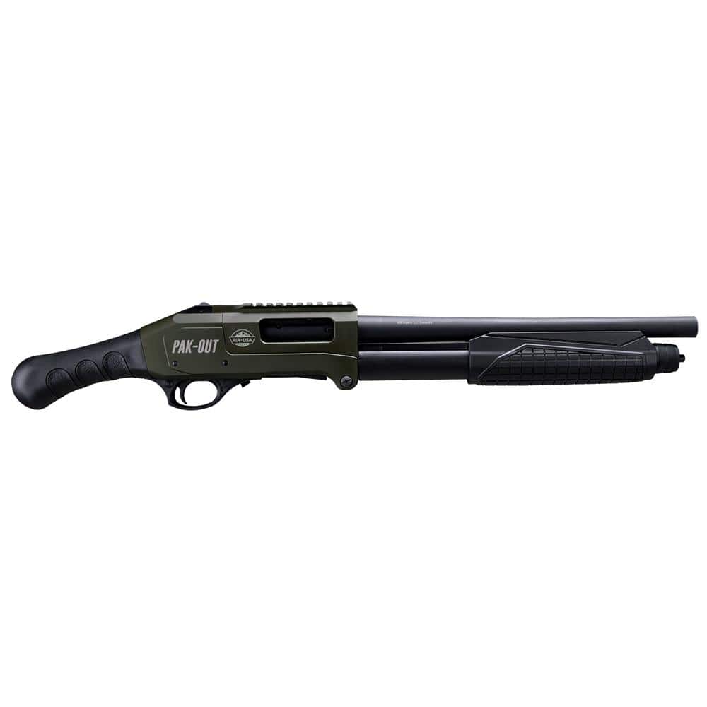 Rock Island Armory Pak Out Short Shotgun 12 ga 3" Chamber 4rd Magazine 14.25" Barrel OD Green Black